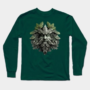 Greenman Botanical Face Long Sleeve T-Shirt